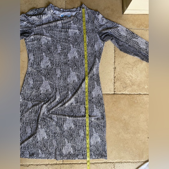 IBKUL black & white python snake print active dress sun protection cooling M - Picture 6 of 9